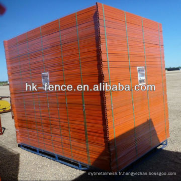 Panneaux provisoires enduits de barrière de PVC de couleur orange de 6 pi x 10 pi pour la sécurité des sites de construction